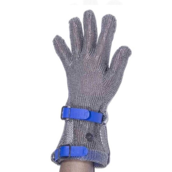 ÇELİK ELDİVEN UZUN 8 CM MAVİ L