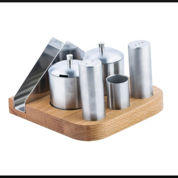 MASA ÜSTÜ TUZLUK SET AHŞAP ALT VABT-2001