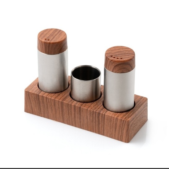 3 LÜ KÜRDANLIKLI TUZLUK TAKIM AHŞAP