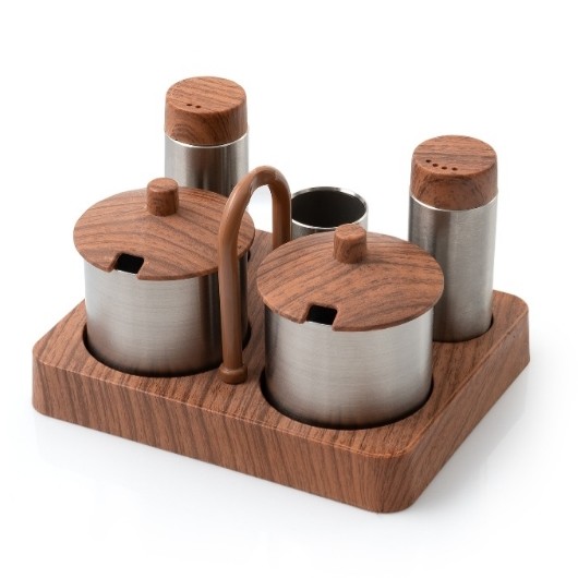 5 Lİ TUZLUK TAKIM AHŞAP