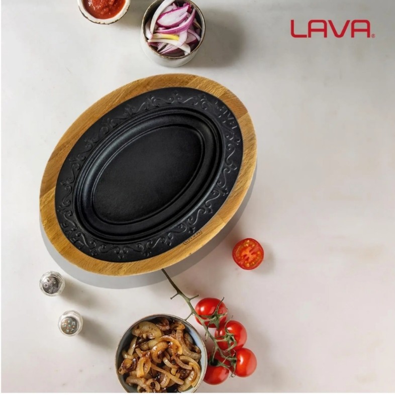 OVAL DÖNER, KEBAP TABAĞI, W=28 D=20 CM. VE AHŞAP SERVIS ALTLIKLI